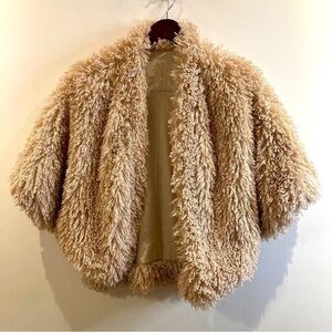 CECIL MCBEE  Sz M Japanese Designer Shaggy Plushy Blush Oversized Overcoat